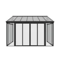 HOME DELUXE Wintergarten AMARIS, BxT: 428x300 cm, Bedachung Hohlkammerstegplatten, (Komplettset abschließbar & kratzfeste Pulverbeschichtung), Wintergarten aus Aluminium, Alu Terrassendach, Terrassenüberdachung