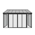 Wintergarten Hausanbau Terrassenüberdachung AMARIS Anthrazit 312/224x428x300