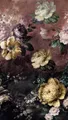 Vlies Fototapete A52001 Lila Gelb gemalte Blumen Grandeco (10,10€/1qm)