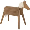 roba Spiel- & Voltigierpferd Sheddie in Teakfarbenem Massivholz mit Rückehöhe 88,5 cm
