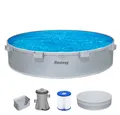 Bestway® Tanx™ Stahlwandpool-Set mit Filterpumpe Ø 305 x 61 cm, grau, rund