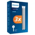 Philips Water Duschkopf mit Filter - Ersatzfilter 3 PACK, entfernt effektiv Chlor und andere große Partikel, 1 Monat Filterkapazität, Weiss