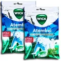 2 er Pack Wick Atemfrei ohne Zucker 2 x 72g Einzeln gewickelte zuckerfreie Halsbonbons mit Eukalyptus-Öl