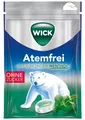 Wick Halsbonbons Atemfrei Menthol Eukalyptus ohne Zucker - Bonbons - 72 Gramm