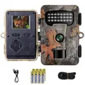 Rollei Wildkamera HD-30, 48MP 4K Wildtierkamera mit Bewegungsmelder Nachtsicht Infrarot Jagdkamera mit Akku & 2'' IPS-Display 0,4s Auslösezeit IP54 Überwachungskamera mit Passwort Schutz für Jagd Wald