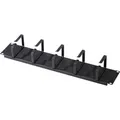 19" Kabelrangierpanel mit Stahlbügeln, Kabelführung schwarz, 2HE, für 19" Schränke