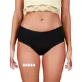 Taynie Periodenslip Basic extra stark - Periodenunterwäsche starke Blutung - Damen (1-St., 1er-Pack) Auslaufsichere Periodenunterwäsche / Periodenslip aus Bio Baumwolle schwarz 38/M