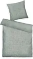 TOM TAILOR HOME Bettwäsche WOVEN MELANGE in Gr. 135x200cm oder 155x220cm, Flanell, 2 teilig, new bedroom, Doppelnaht am Kissen, gewebtes Label, Soft Forest