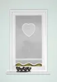 HOME WOHNIDEEN Corazon, Fenster-/Türbehang, aus Batist, gebogt, mit Häkelborte, Tunneldurchzug, Farbe: Weiß, Maße (h x b): (80 x 40 cm), 054517-0101 80 X 40, White
