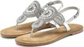 LASCANA Zehentrenner Sandalette, Sommerschuh, offener Schuh, silberfarben Größe 39