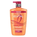 L'Oréal Paris Elvital XXXL Shampoo gegen Spliss, Für traumhaft langes Haar, Mit Rizinusöl, Vitaminen und pflanzlichen Proteinen, Dream Length Super Aufbau Haarshampoo, 1 x 1000 ml