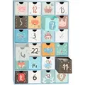 BRUBAKER Adventskalender zum Befüllen - Tierische Weihnachten Blau - DIY Weihnachtskalender mit 24 Türchen für Gutscheine & Süßigkeiten - Hellblau/Bunt