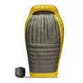 SEA TO SUMMIT - Spark Ultralight Daunenschlafsack Double (-9°C) - Mumienschlafsack mit Daunenfüllung - Körperlänge - 850+ Loft Ultra-Dry Down - 3 Jahreszeiten - Für Wanderungen - Grey & Yellow - 1543g