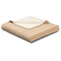 Wohndecke Wohndecke Doubleface, Biederlack, mit geketteltem Zierstich beige|braun