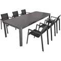 Garten-Essgruppe GARDEN PLEASURE "AMIRA", grau, Aluminium, Sitzmöbel-Sets
