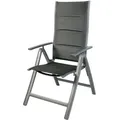 Gartensessel Comfort 6-fach verstellbar gepolstert schwarz