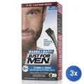 3x Just For MEN Farbstoff Bart / Schnurrbart Castano Medium