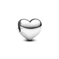 PANDORA Moments Be Love Gravierbares Herz Charm aus Sterling Silber, Kompatibel Moments Armbänder, 793439C00