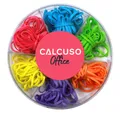 CALCUSO Gummibänder – 120 farbige Gummiringe je 2 Größen (160/100 mm) in Box