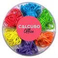 CALCUSO Gummibänder 120 Stück – bunt sortiert, 6 Farben, 2 Größen (160/100 mm)