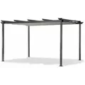 Leco - Aluminium Pergola Mit Faltdach, Lichtgrau, 4 X 3 M