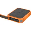 Xtorm Power Bank Rugged 10.000, USB-C-Power-Delivery, 2x USB-Anschlüsse, Quick Charge 3.0, Wasserdicht IP65 inkl. Taschenlampe, Schwarz/Orange, 10... - Schwarz/Orange