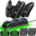 Xbox Controller Ladestation mit 2-Packs Wiederaufladbaren Akku für Xbox One/X...