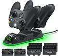OIVO Xbox Controller Ladestation mit 2-Packs Wiederaufladbaren Akku für Xbox