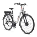 TELEFUNKEN E-Bike Damen 28 Zoll, Elektrofahrrad Frontmotor, 7-Gang Shimano Kettenschaltung, V-Bremsen - RC826 Multitalent