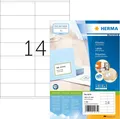 HERMA 4475 Universal Etiketten, 100 Blatt, 105 x 41 mm, 14 pro A4 Bogen, 1400 St