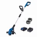 Scheppach Akku-Rasentrimmer C-LT300-X 20V Kantenschneider | Schnittbreite 300mm | Fadenlänge 3m | Höhenverstellung bis 270mm | 20V-IXES-Serie | + 2 Fadenspulen | mit 2Ah Akku & Ladegerät