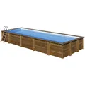 GRE Echtholzpool Poolset , rechteckig, BxLxH: 427 x 1018 x 146 cm - braun