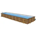 Gre Sunbay Swimmingpool rechteckiger Echtholzpool Mint 1000 x 400 x 146 cm