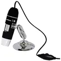Reflecta Mikroskop USB 200, digital, mit Auflicht, Taschenmikroskop mit 2 MP Kamera & USB, Vergrößerung 25-200x