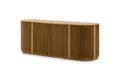 Woodek Design Sideboard FRANZ aus massiver Eiche und Eichenfurnier, natur matt lackiert (natur matt lackiert, 1 St., Türen mit Soft-Close-System), Breite 175 cm, Höhe 69 cm, Tiefe 45 cm