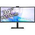 Samsung Monitor ViewFinity S6, S34C652VAU, 34 Zoll, UWQHD 3440 x 1440 Pixel, 5 ms, 100 Hz, Curved, mit Webcam