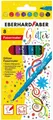 NEU, GLITZER Filzstifte, Eberhard Faber, 8 Farben, Geschenk, Malen, 551008