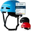 DUNLOP SPORTS Fahrradhelm Kinder Jugendliche Erwachsene - Test  - Leichter robuster Urban Allrounder Helm, 14 Fach belüftet, Schnellverschluss, Au... - Blau