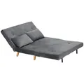 HOMCOM Sofa, Schlafsofa mit Ausklappfunktion, LxBxH: 130 x 78 x 79 cm - grau