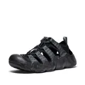 KEEN Herren Hyperport H2 Closed Toe Breathable Easy on Comfortable Hiking and Water Sandalen, Schwarz/Stahlgrau, 43 EU