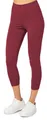 Merry Style Damen Leggings 3/4 aus Baumwolle mit Stretch – Leichte Capri Leggings Damen aus atmungsaktiver, elastischer Baumwolle, ideal für Yoga Sport Freizeit Reisen MS10-199 (Weinrot, XS)