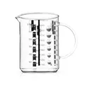 WMF Gourmet Messbecher 1 l – hitzebeständiger Glas-Messbecher mit präziser Skalierung, spülmaschinen- & mikrowellengeeignet, robuster Maßbecher aus Glas zum Kochen, Backen & genauen Abmessen