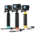 Sametop Schwimmender Handgriff Schwimmer Handler Floating Hand Grip Schwimmend Stick Zubehör Kompatibel mit GoPro Hero 13 12 11 10 9 8 7 6 5 4 Session Max DJI Osmo Action Kameras (Orange)