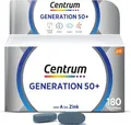 Multivitamin - Centrum Generation 50+ Hochwertiges Nahrungsergänzungsmittel mit Mikronährstoffen für Erwachsene ab 50 Jahren Vitamine Mineralstoffe Spurenelemente, 1x 180 Tabletten