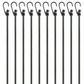 12x Expander Spanngummi mit Haken - Gepäckspanner Spannseil Set für Fahrrad G...