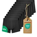 Boxershorts Herren 10 Pack Baumwolle Unterhosen Herren schwarz atmungsaktiv Unterwäsche Herren ohne kratzendes Etikett 95% Baumwolle 5% Elasthan /... - Schwarz - XXL