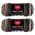 Red Heart Super Saver Jumbo-Hickory-Ombré-Garn, Acryl, 4 Medium (Kammgarn), 482 Meter, 2 Stück