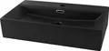LuxeBath Waschbecken Aufsatzwaschbecken Eckig, 60,5x36,5x13 cm, Schwarz matt, aus Keramik