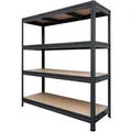 KARAT Schwerlastregal Weitspannregal Schwarz Gesamtlast 1200 kg - 180 x 200 x 60 cm