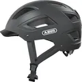 Abus Fahrradhelm Hyban 2.0, für Damen & Herren, 52 - 58 cm, verstellbar, schwarz, mit LED-Rücklicht